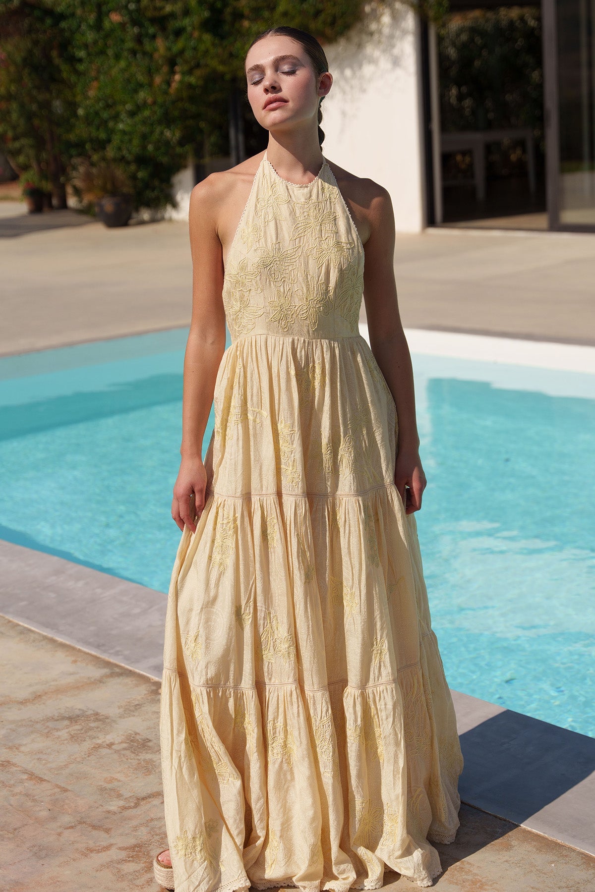 Buy Yellow Paisley Printed Dress by Shruti Sancheti for women online at ScrollnShops